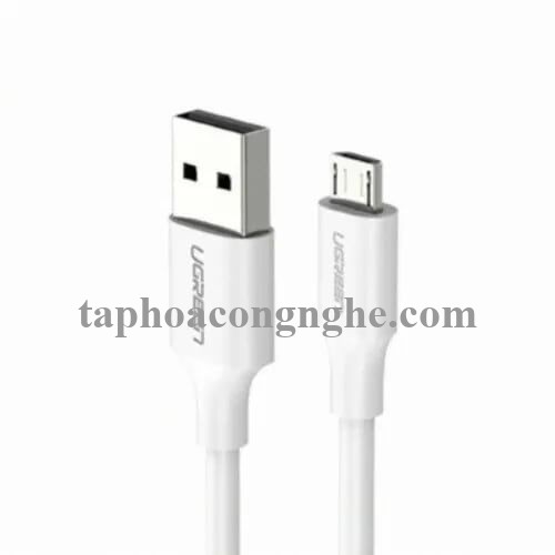 Ugreen 60140 0.5M màu Trắng Cáp sạc truyền dữ liệu USB 2.0 sang MICRO USB hỗ trợ sạc nhanh US289 30060140
